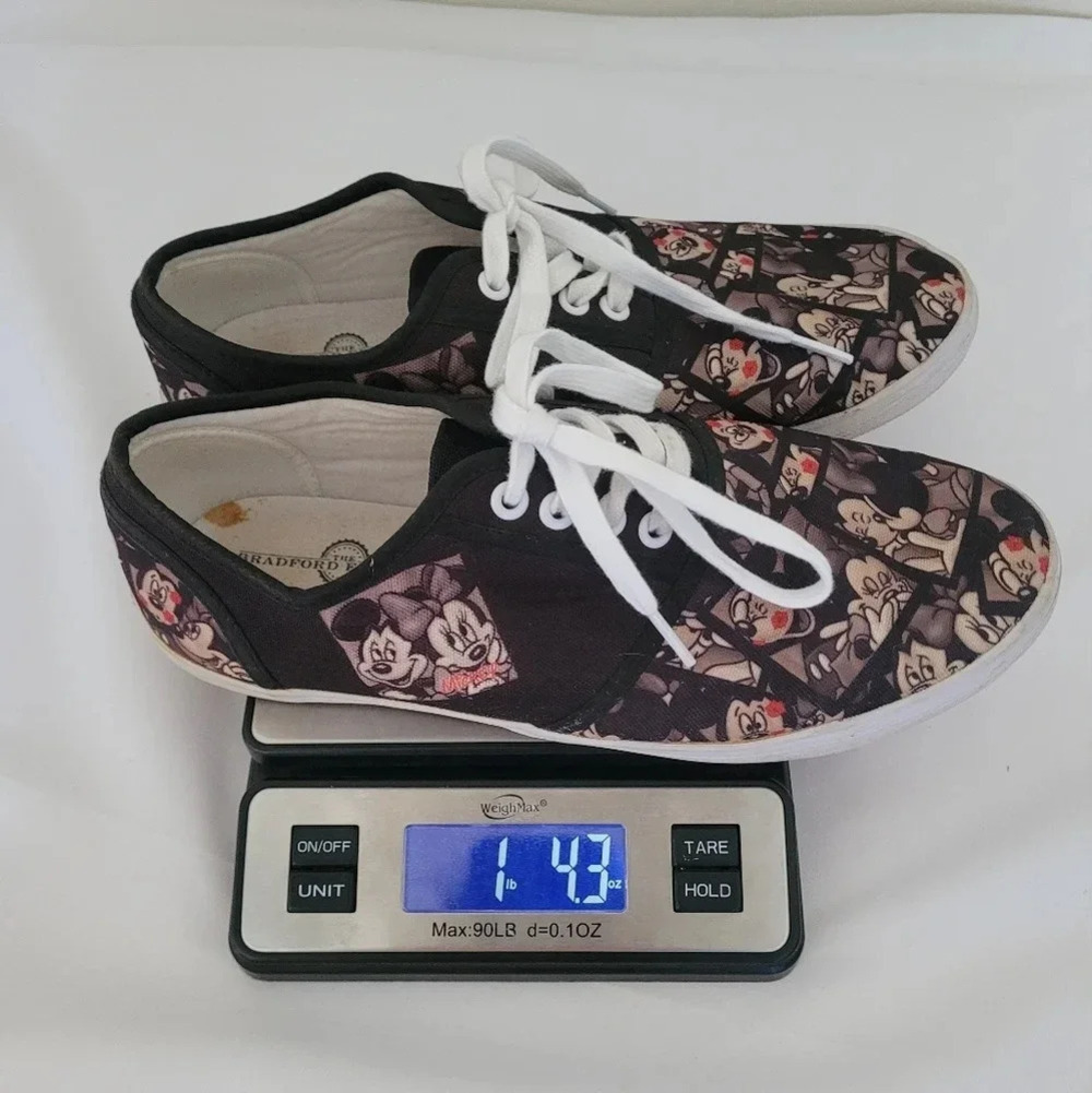 The Bradford Exchange Black Canvas Sneakers with White Soles and Laces - Picture 9 of 9